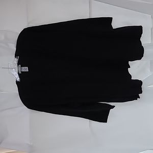 Catherines black 3x knit shrug with 3/4 sleeves
